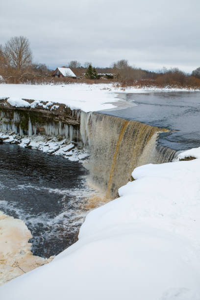 istock Frozen waterfall in winter time. Estonia. 841761542
