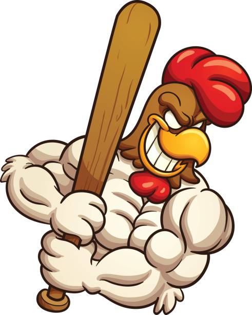 illustrations, cliparts, dessins animés et icônes de coq mascotte - characters sport animal baseballs