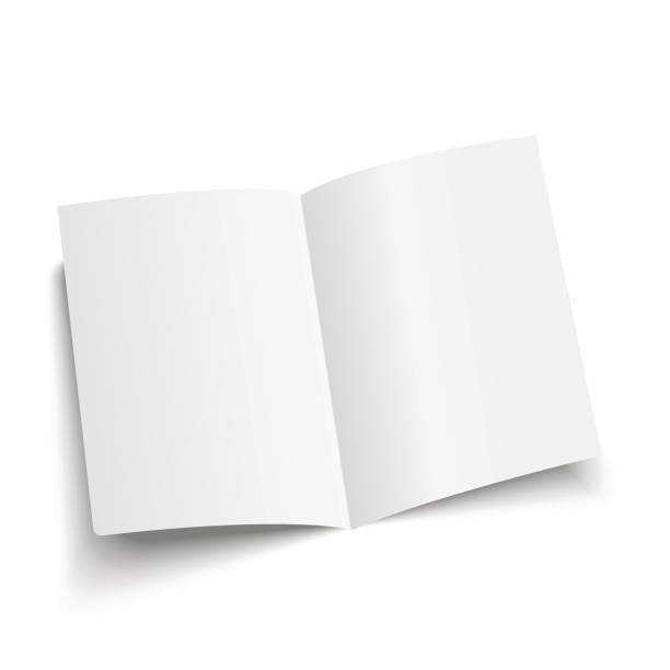 istock Mockup opened magazine, journal, booklet, postcard, flyer, business card or brochure . Vector Illustration. 841769908