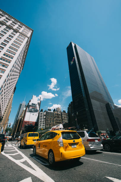 istock Corporate Building in Manhattan and taxi 841770102