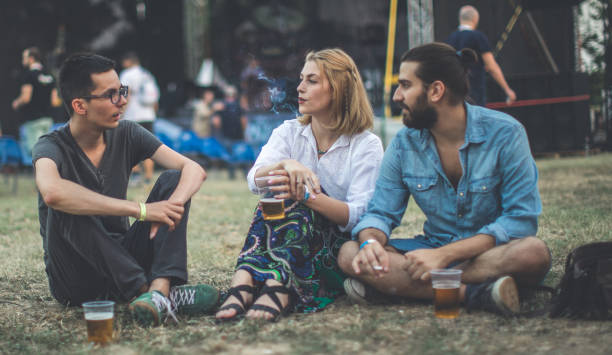 istock Friends relaxing on concert 841784308