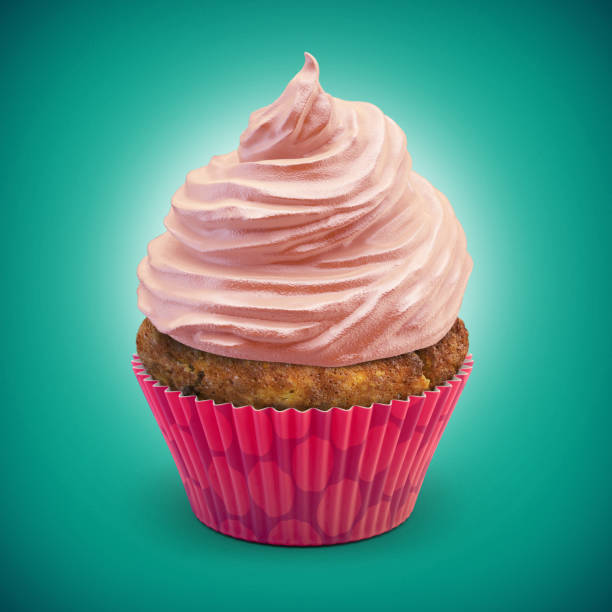istock Cupcake with sweet cream topping. 841792074