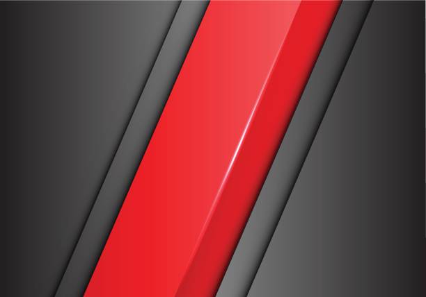 istock Abstract red glossy label line overlap on gray design modern luxury futuristic background vector illustration. 841795726