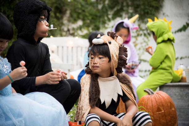 istock Children licking candy in the yard. 841795972