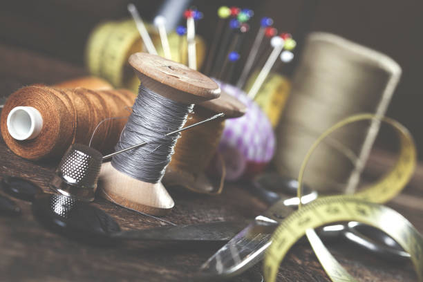 istock Spool closeup in vintage style 841806598