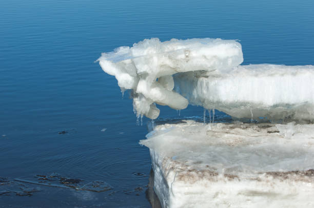 istock Spring flooding, ice water, Early spring on the river 841809780