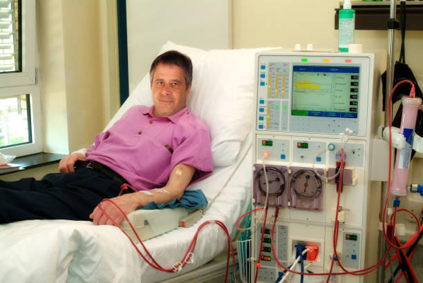 Patient on dialysis Patient on dialysis in the clinic dialysis photos stock pictures, royalty-free photos & images
