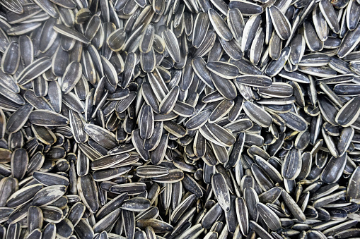 Sunflower seeds white and black