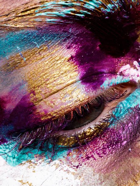 istock Beauty, cosmetics and makeup. Bright creative make-up 841815426