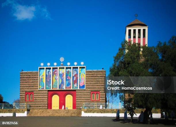 Vista Sulla Cattedrale Di Enda Mariam Asmara Eritrea - Fotografie stock e altre immagini di Africa