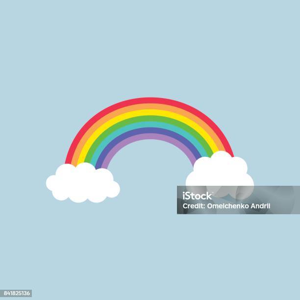 Rainbow Stock Vektor Art und mehr Bilder von Regenbogen - Regenbogen, Wolke, Vektor