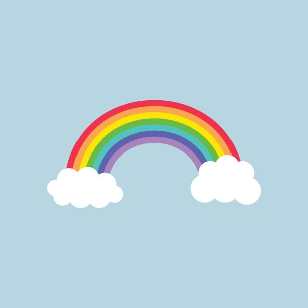 illustrazioni stock, clip art, cartoni animati e icone di tendenza di arcobaleno - rainbow