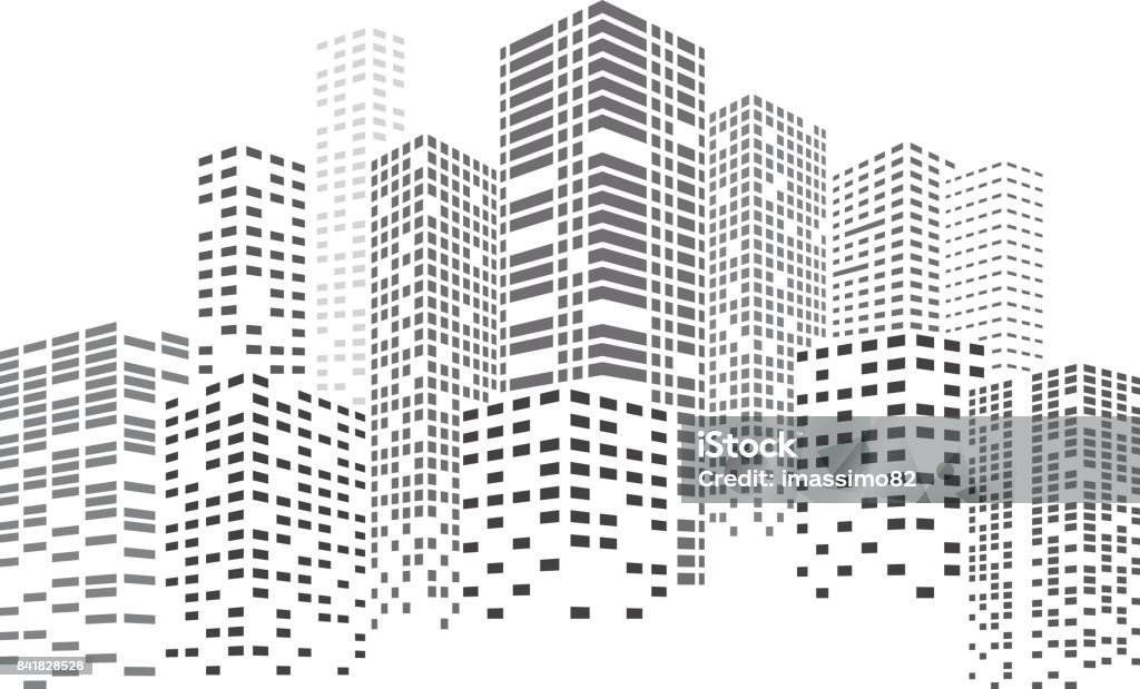 Night Skyscrapers City Black buildings. City Skyscrapers illustration. Urban scene. Vector design element isolated on white background. Building Exterior stock vector