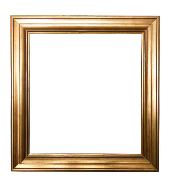 istock Vintage golden frame with clipping path 841835972