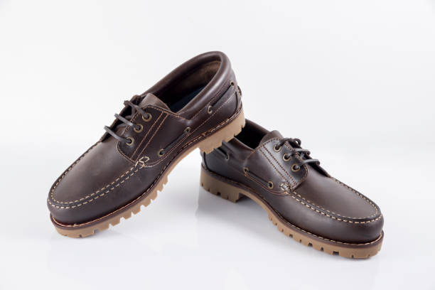 istock Male Brown Leather Shoe on White Background. 841837562