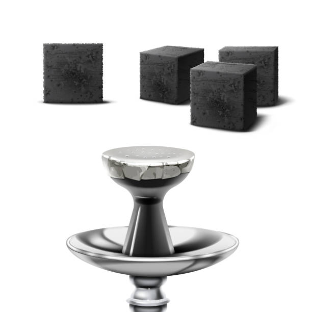 ilustrações de stock, clip art, desenhos animados e ícones de charcoal for hookah - rock stone stack textured