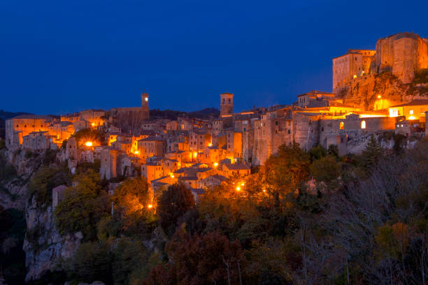 istock Night over the Autumn Sorano 841841150