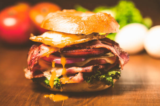 istock Bagel sand like american hamburgers 841843474