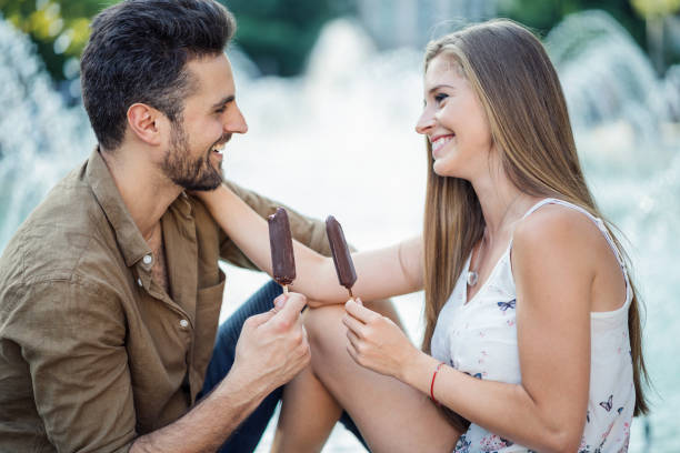istock Happy young couple spending some nice time together 841843636