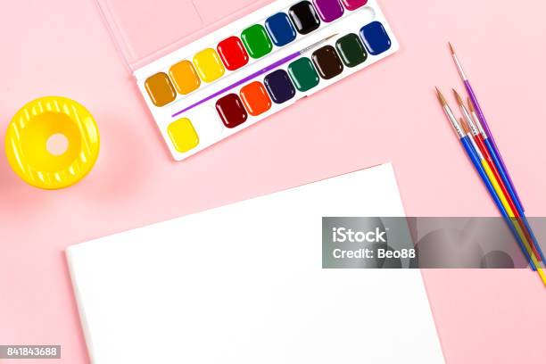 School Supplies Arrangement Back To School Concept Copy Space Stock Photo - Download Image Now