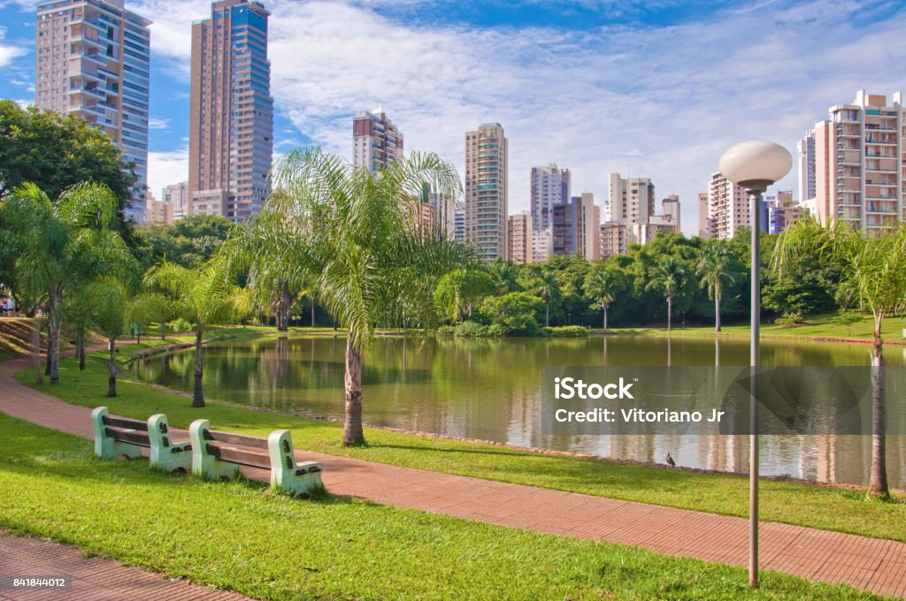 Park in Goiania, Brazil Many people have fun in this beautiful Park in Goiania city Goiania Stock Photo