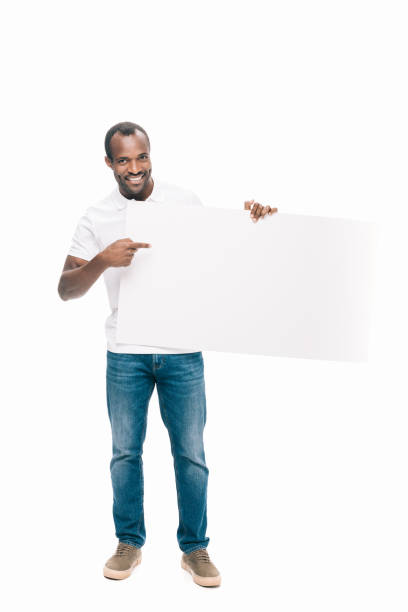 istock african american man with banner 841851938