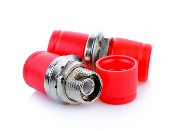 istock fiber optic connectors, ST, SC and FC isolated on white background 841859348