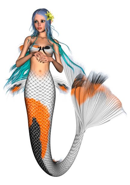 istock 3D Rendering Fantasy Mermaid on White 841862358