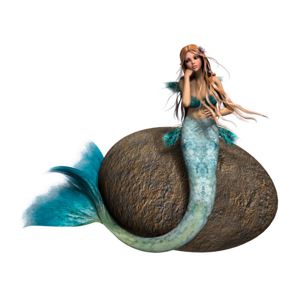 istock 3D Rendering Fantasy Mermaid on White 841862414