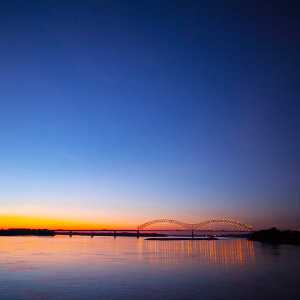 istock Barge passing the Hernando de Soto Interstate 40 Bridge in Memphis, TN 841868202