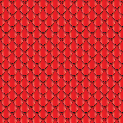 Red Fish Scales Seamless Pattern Geometric Texture For Print Or Web ...