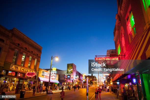 View Of Beale Street Memphis Tn Stock Photo - Download Image Now - Memphis - Tennessee, Tennessee, Beale Street