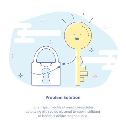 Key Problem Jpg Problem Solution The Lock Found The Key Stock Illustration - Download ...
