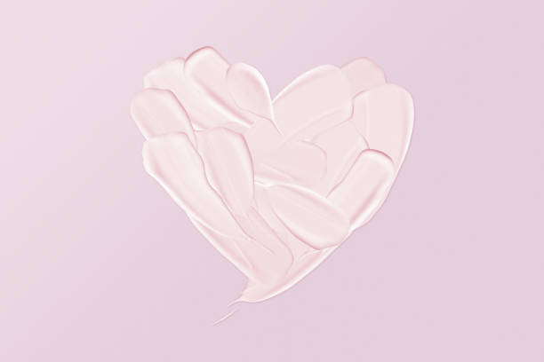 istock Face cream smudges in heart shape 841893136