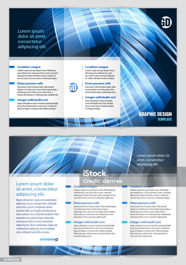 Leaflet Design Example Stock Illustration - Download Image Now ...