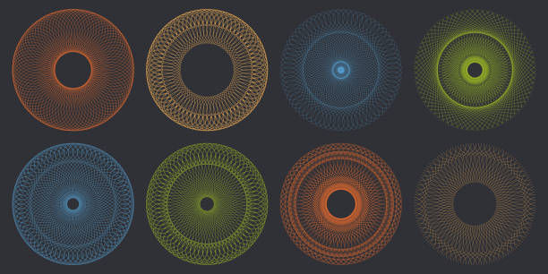 1/2ð3/4ð²ð1/2ñðμ rgb - hypotrochoid stock illustrations