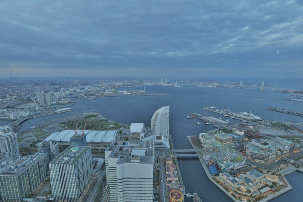 istock Yokohama, Japan waterfront cityscape at night 841899026