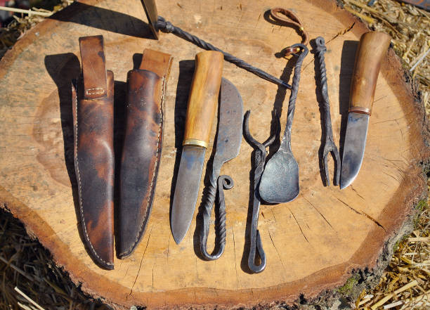 istock forged knives, forks and spoon 841902524