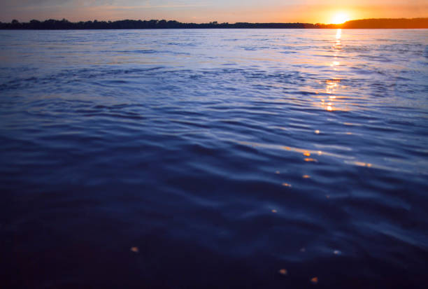 Sunset on the Mississippi River, Memphis, TN, USA