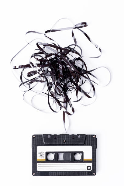 istock Audio tape cassette with subtracted out tape 841905932