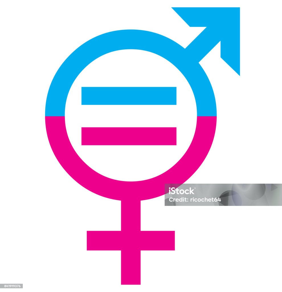 Men and women sex equality sign concept Equality stock illustration