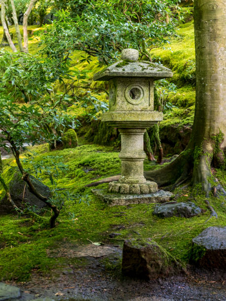 istock Japanese Garden Oregon Lantern with Green Plants Moss “CreativeContentBrief” 700060701 841924166