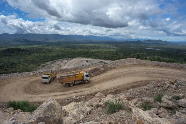 istock Dumper truck carrying rocks in a quarry 841931638