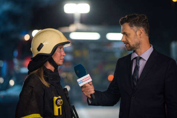 istock Reporter covering news