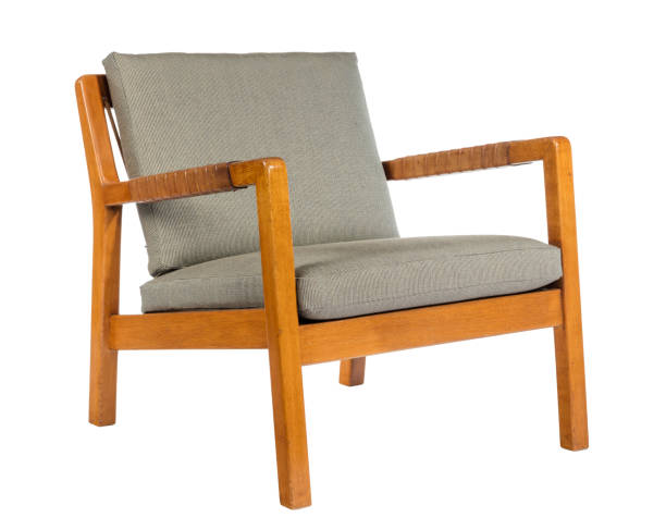 istock Sixties style chair square design upholstered 841944658