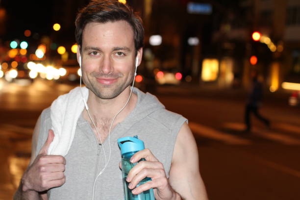 istock Active man smiling in the city 841954870