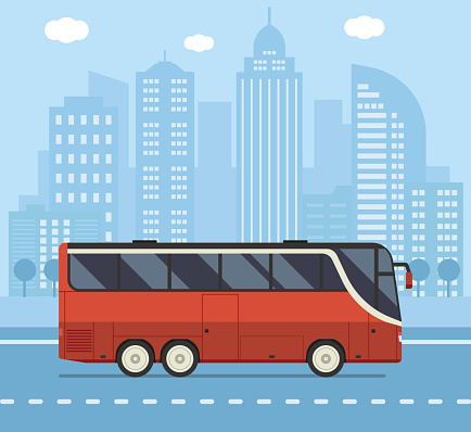 Public City Bus Concept Illustration