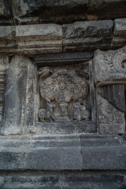 istock Detail of carved relief at Prambanan. Java, Indonesia 841962730