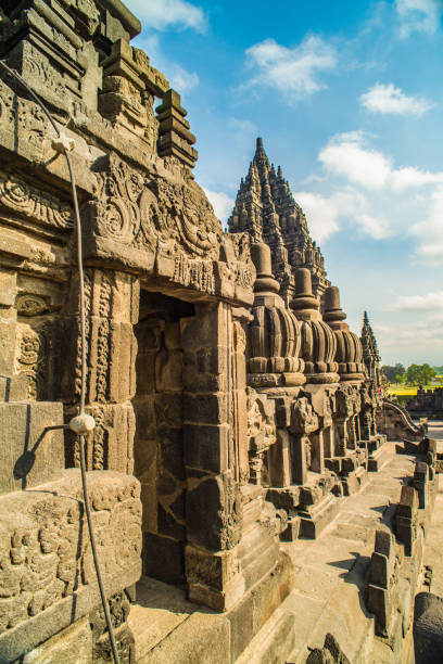 istock Detail of carved relief at Prambanan. Java, Indonesia 841965268