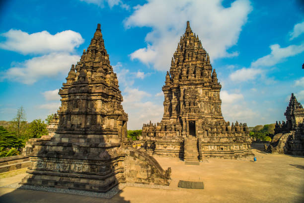 istock Prambanan or Candi Rara Jonggrang is a Hindu temple compound in Java, Indonesia, dedicated to the Trimurti: the Creator (Brahma), the Preserver (Vishnu) and the Destroyer (Shiva) 841975022